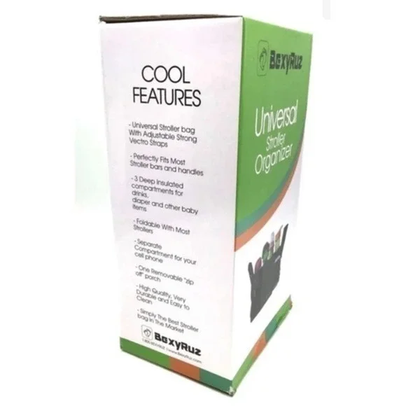 BexyRuz Universal Stroller Adjustable Organizer Black NEW - Picture 6 of 8